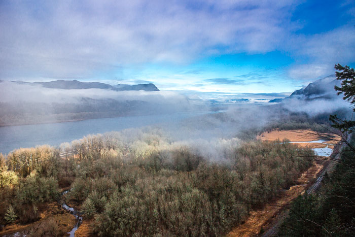 Columbia Gorge Falls Area