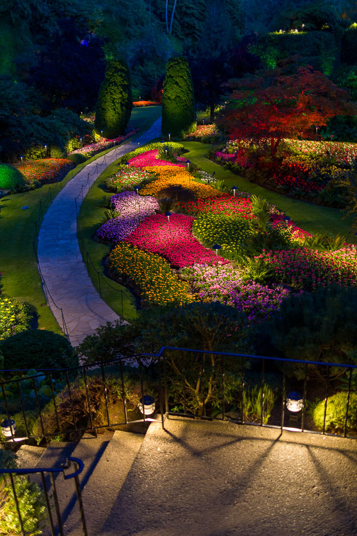 Buchart Gardens After Dark