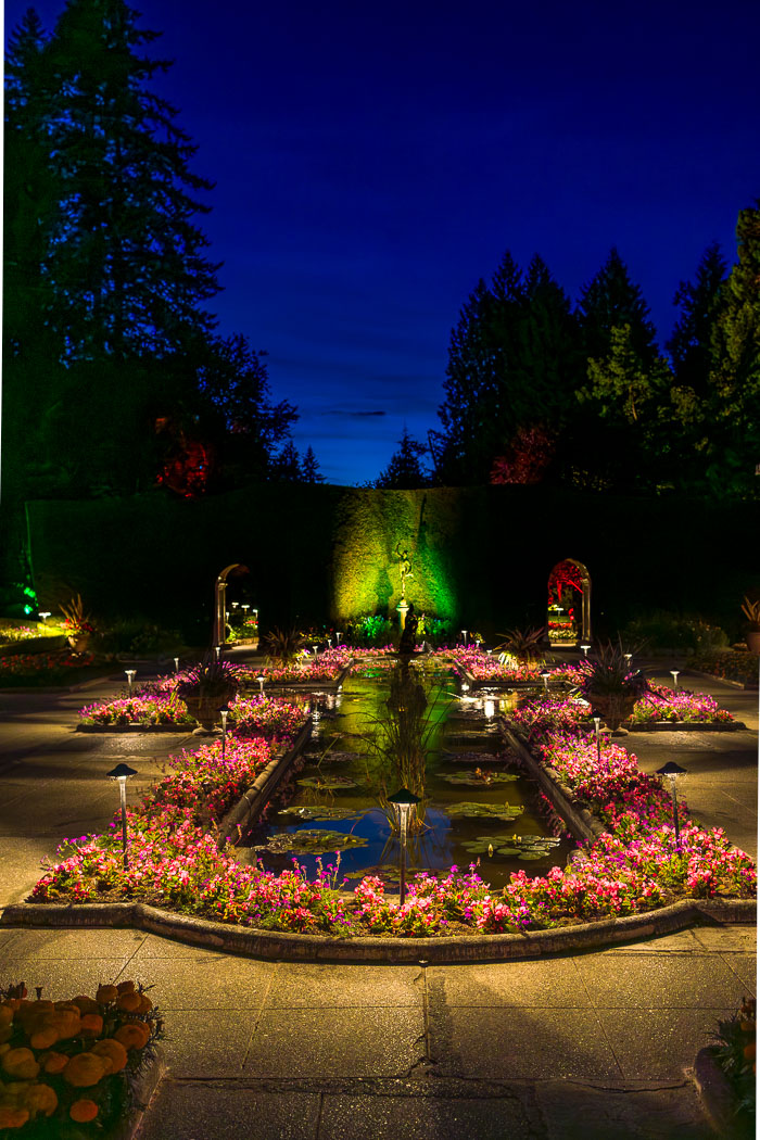 Buchart Gardens After Dark